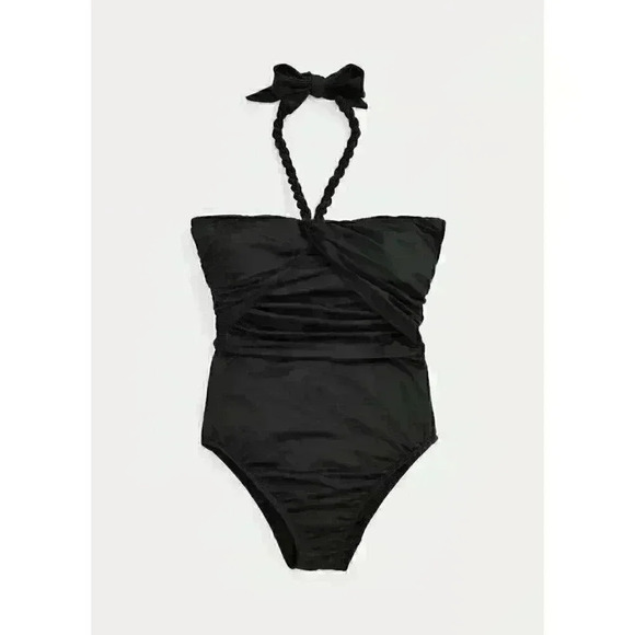 NEW! Lauren Ralph Lauren Women's 10 Twist-Bandeau One-Piece Swimsuit NWT $140 - Picture 1 of 1